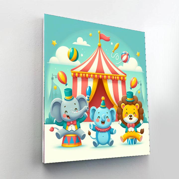 Circus Animal Friends Paint By Color