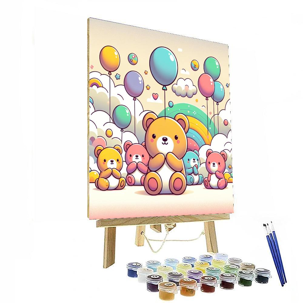 Cuddly Teddy Bear Dreams Numbered Painting Kits