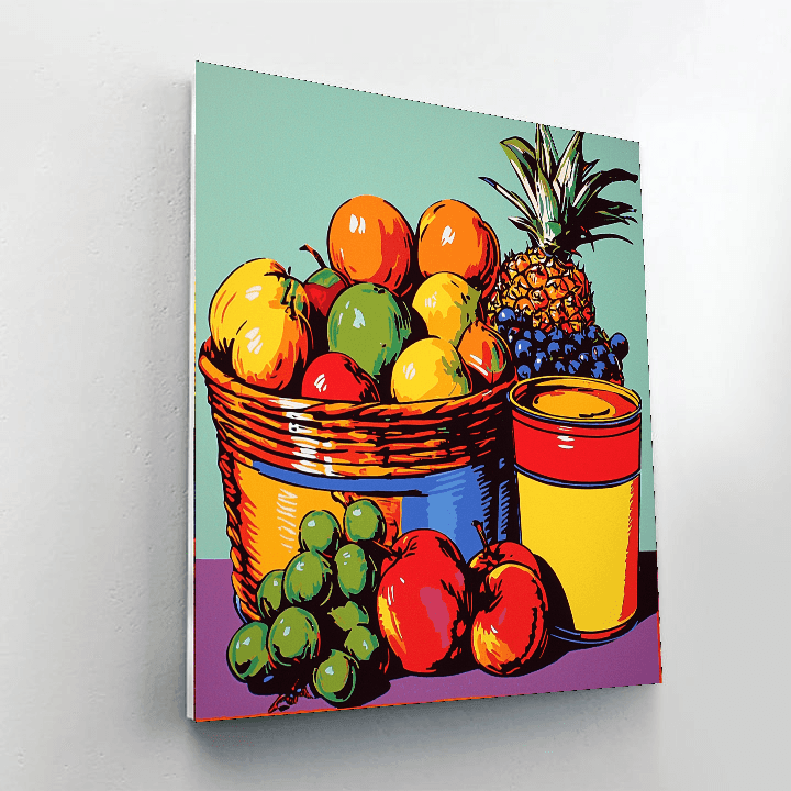 Andy Warhol Inspired Warhol's Iconic Fruit Basket  Paint By Numbers Art
