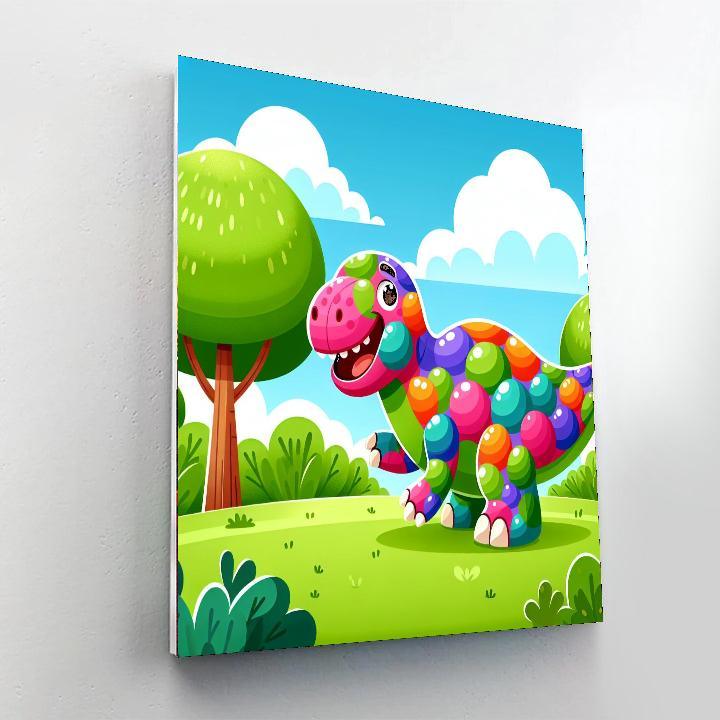 Dazzling Dinosaur DIY Paint By Numbers