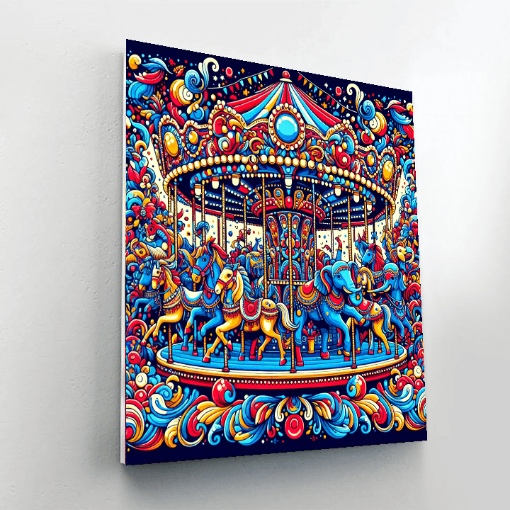 Joyful Carousel Ride Paint By Numbers Kits