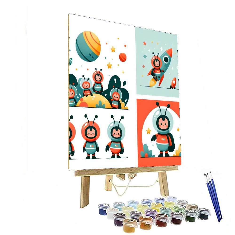 Astronaut Antics Ants Numbered Painting Kits
