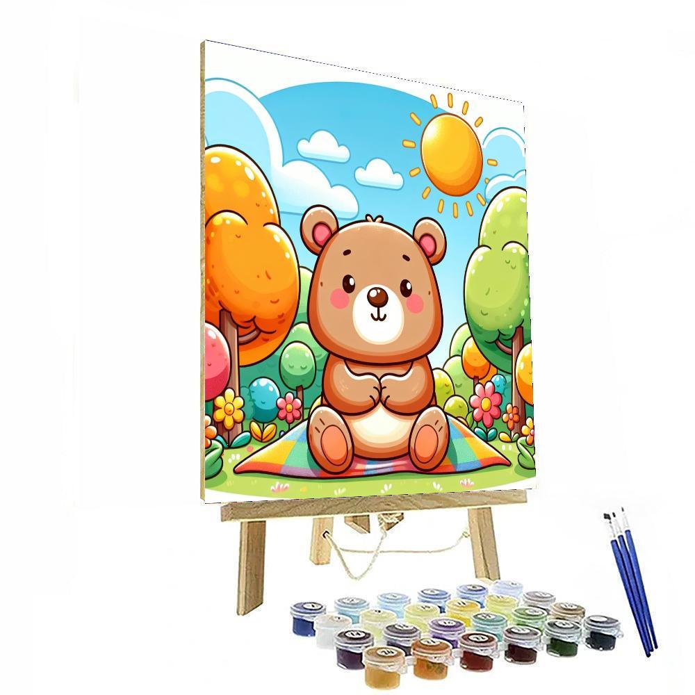 Sunny Bear Picnic Paint By Number