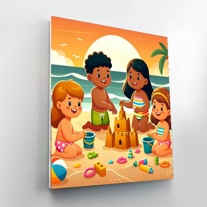 Sunset Beach Fun Paint By Number