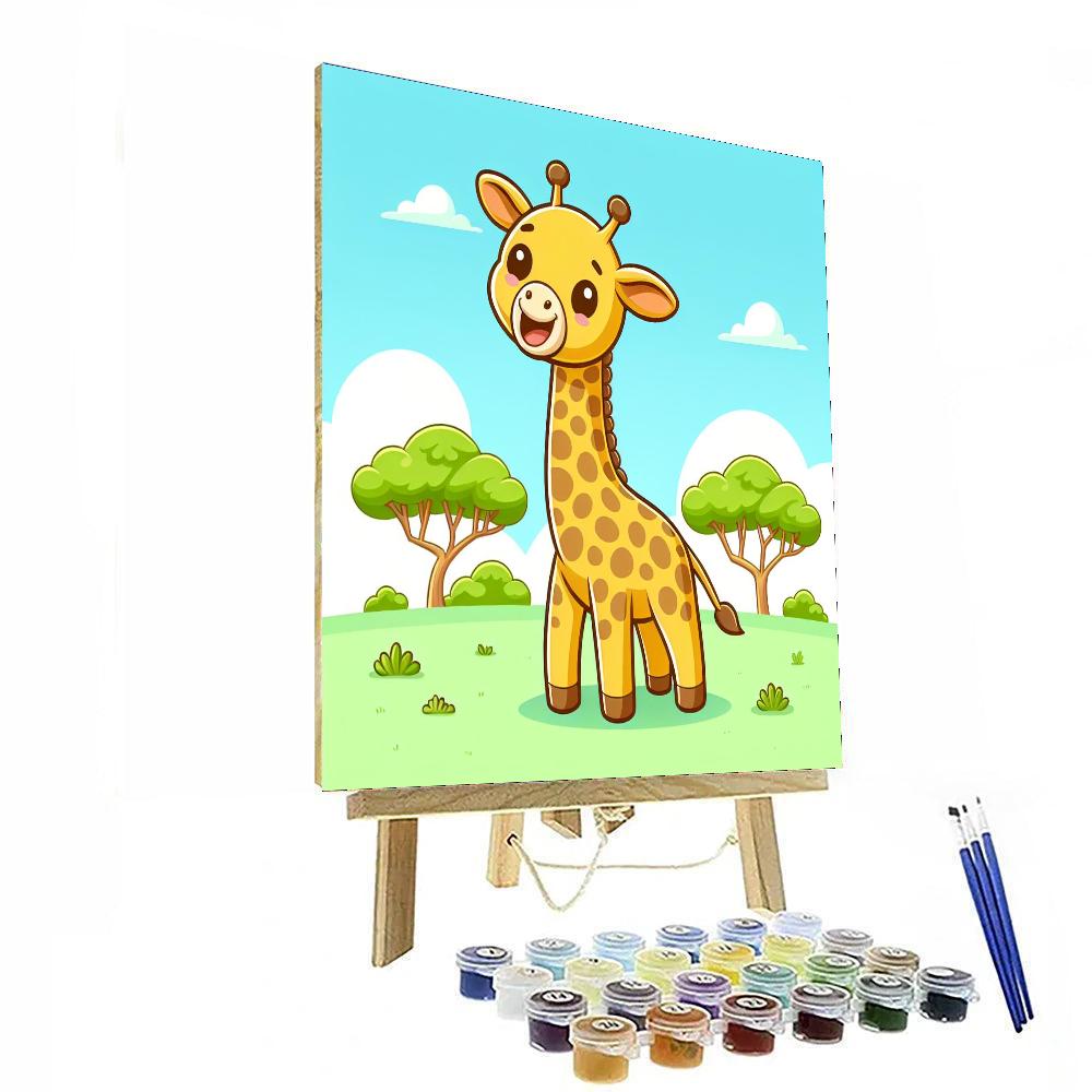 Giggles And Giraffes Paint By Numbers Art