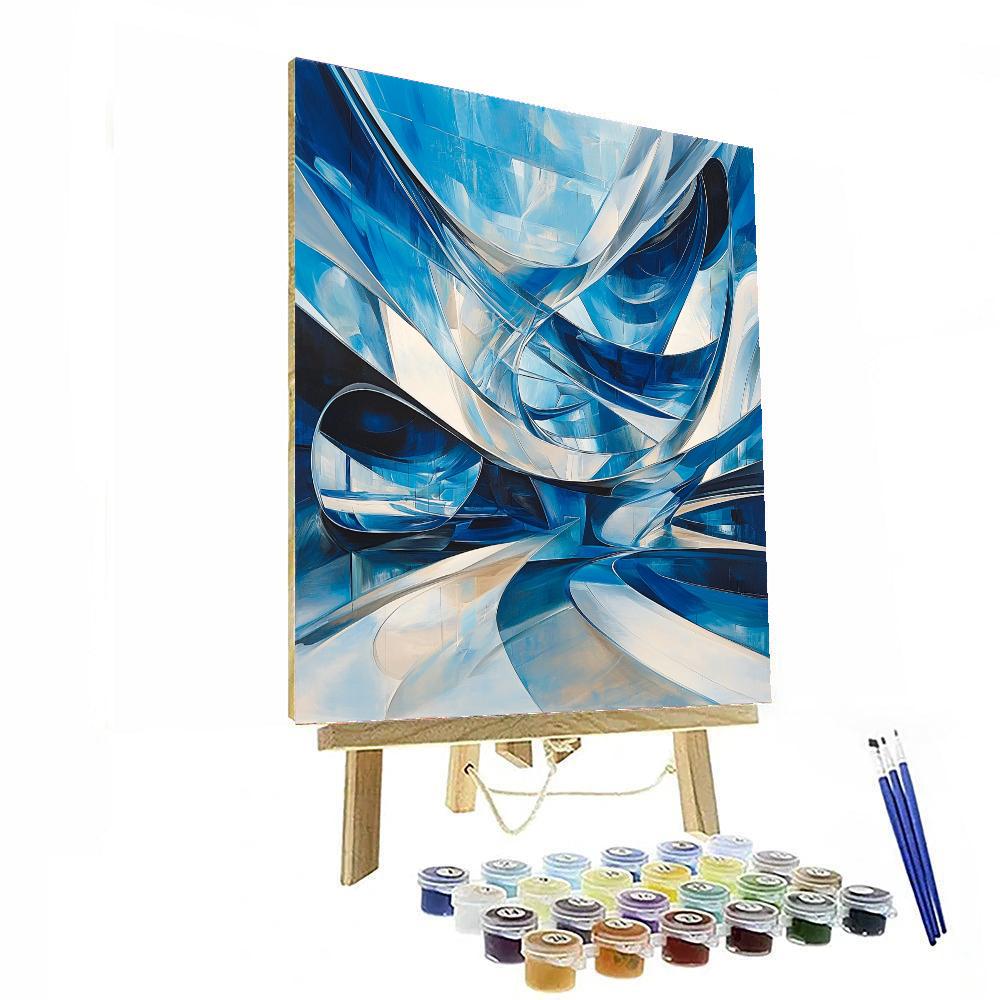Zaha Hadid Inspired Futuristic Reverie  Paint By Color