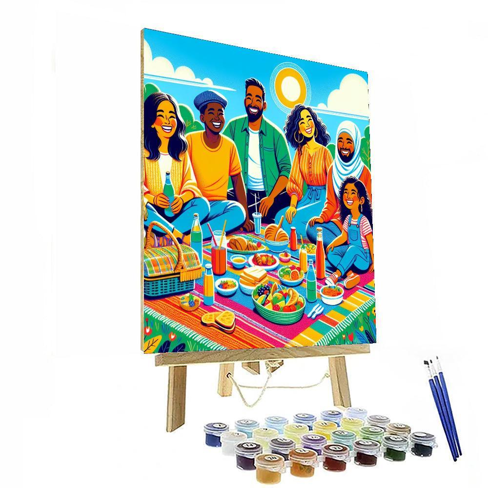 Joyful Picnic Day Painting By Numbers Kit