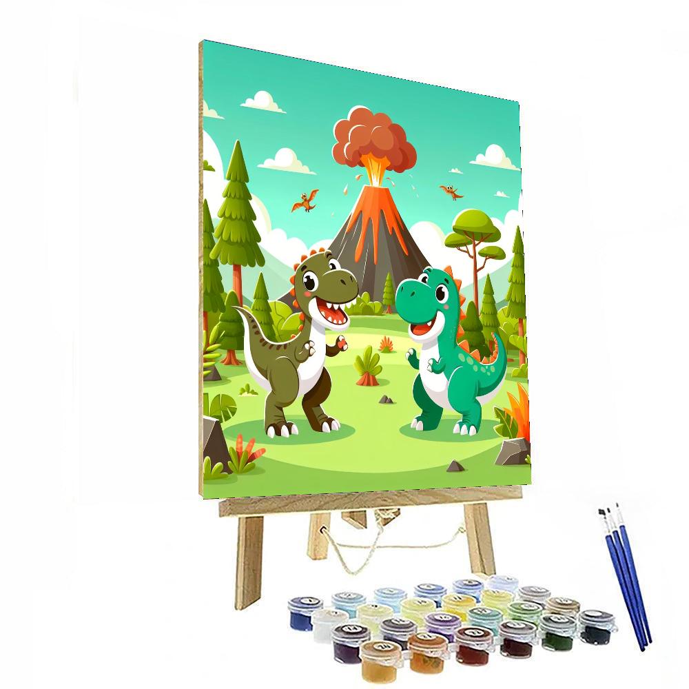 Dino Fun Day Painting Number Kit