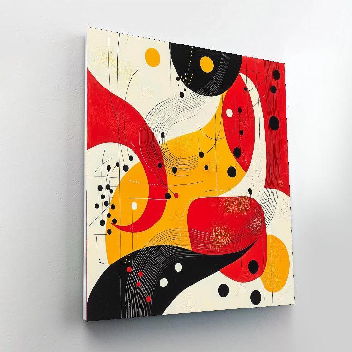 Joan Miró Inspired Whimsical Symphony  Number Painting
