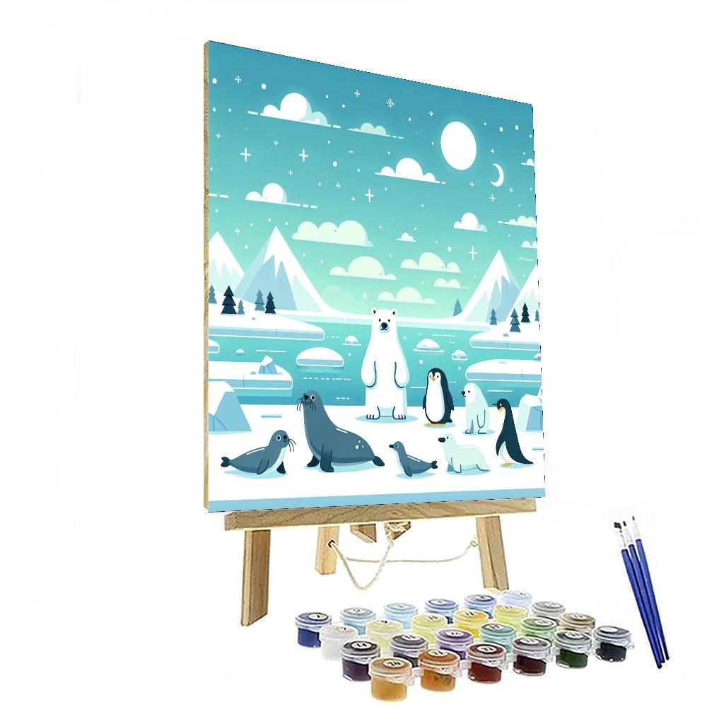 Chill On The Icy Plains Painting Number Kit