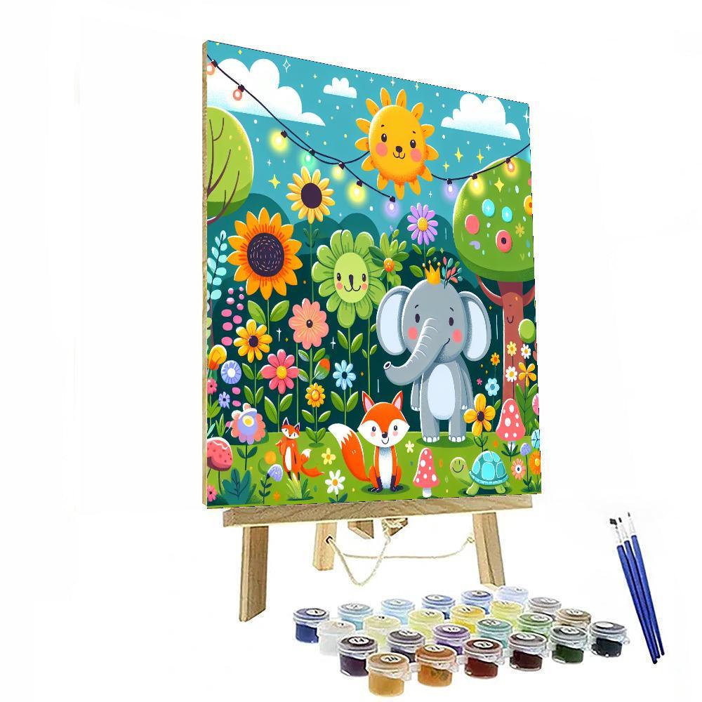 Fanciful Garden Frolic Painting By Numbers Kit