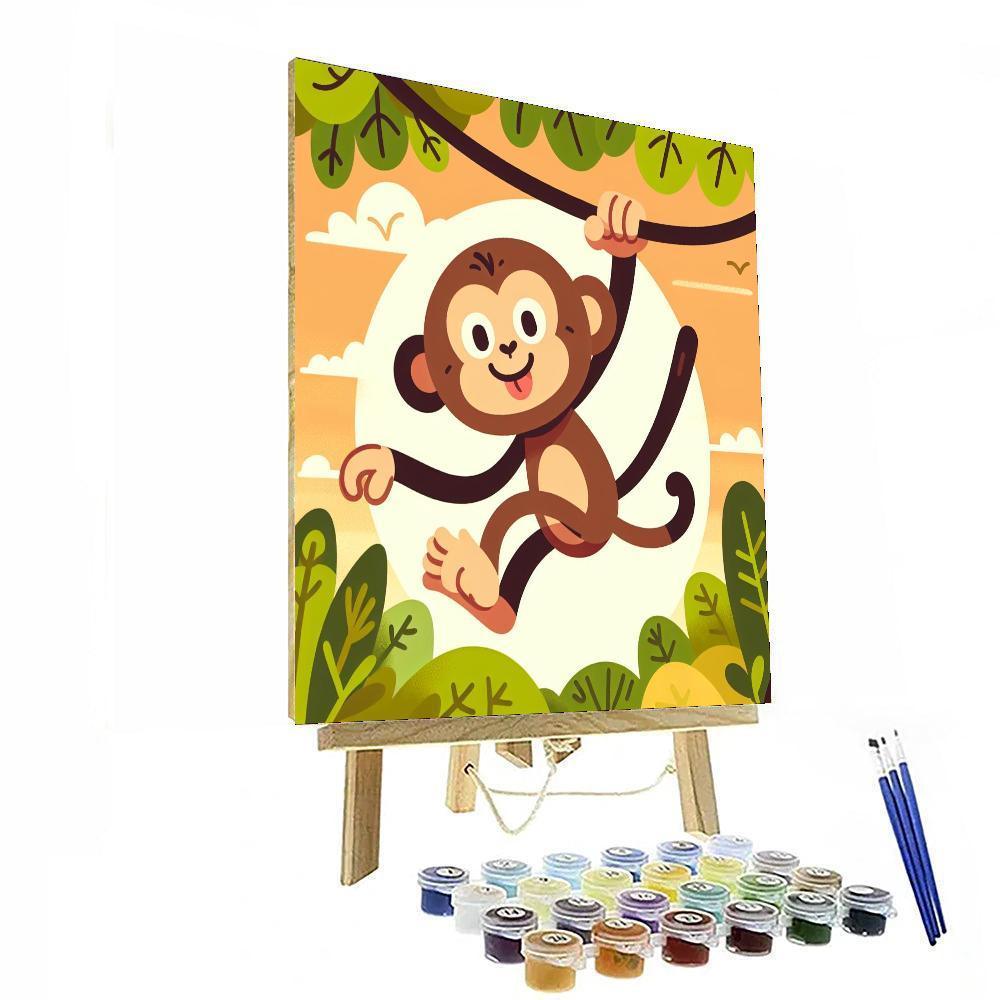 Little Mischief Monkey Number Painting