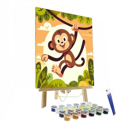 Little Mischief Monkey Number Painting