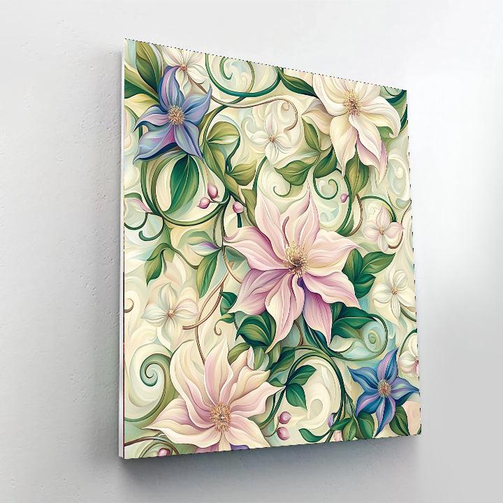 Alphonse Mucha Inspired Serenity In Blooms  Painting Number Kit