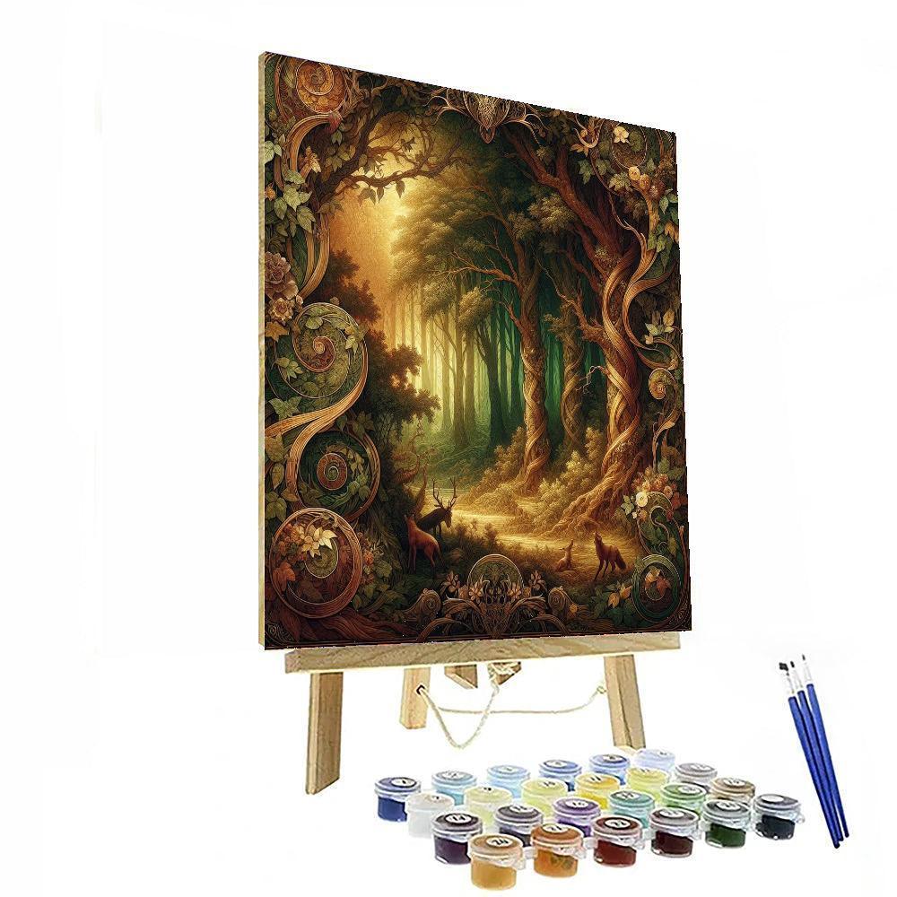 Mystic Grove Wallpaper Paint By Number