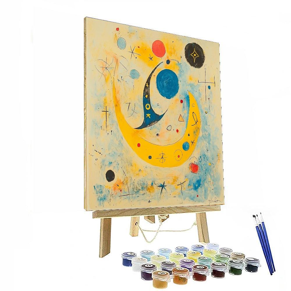 Joan Miró Inspired Mysterious Symbols  Painting Number Kit