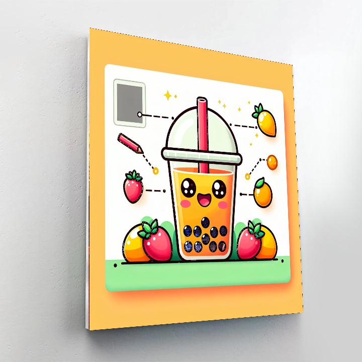 Bubbly Bubble Tea Paint By Numbers Art
