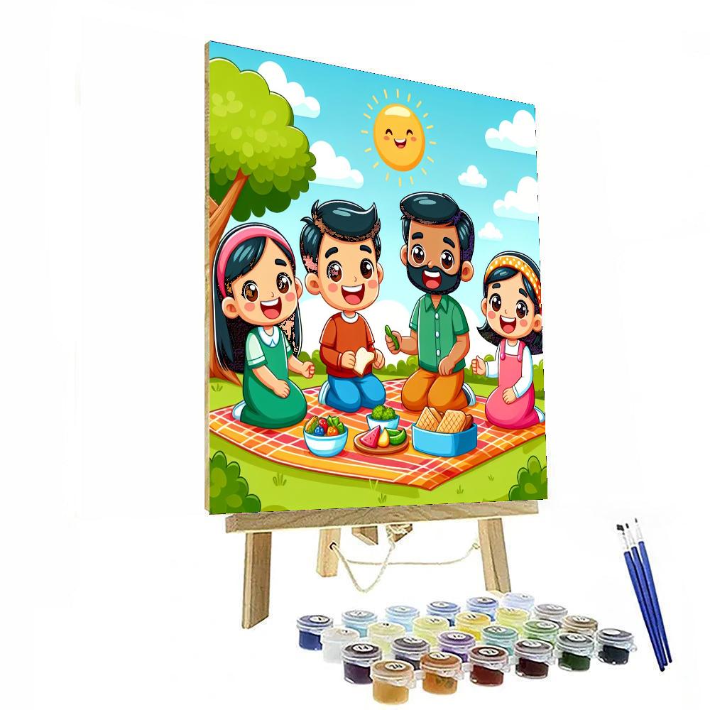 Happy Summer Picnic Paint By Numbers Art