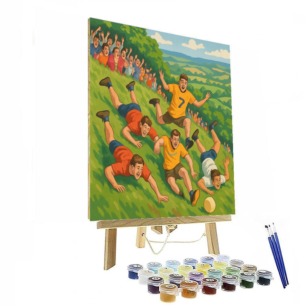 Cooper's Hill Cheese-rolling DIY Paint By Numbers
