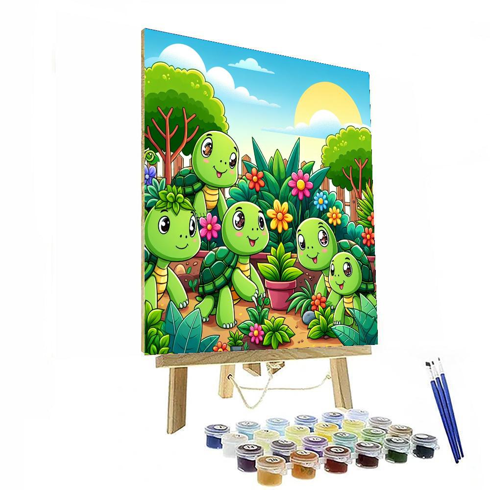 Curious Garden Turtles Numbered Painting Kits