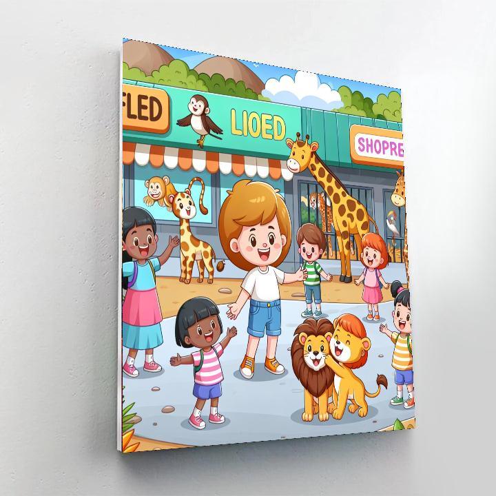 Charming Zoo Day DIY Paint By Numbers