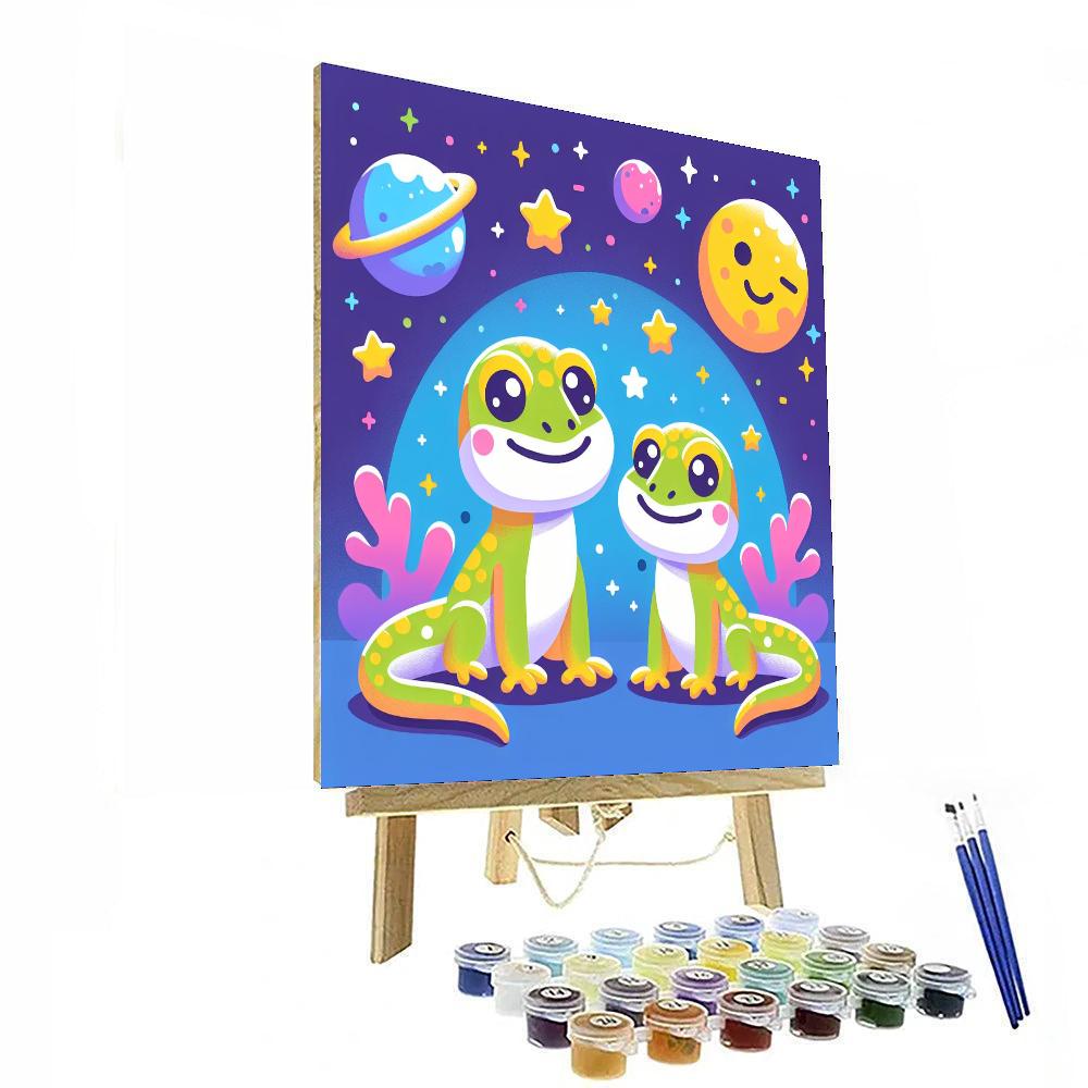 Galactic Geckos Gathering Numbered Painting Kits