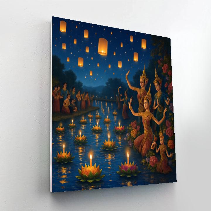 Loy Krathong Festival Numbered Painting Kits