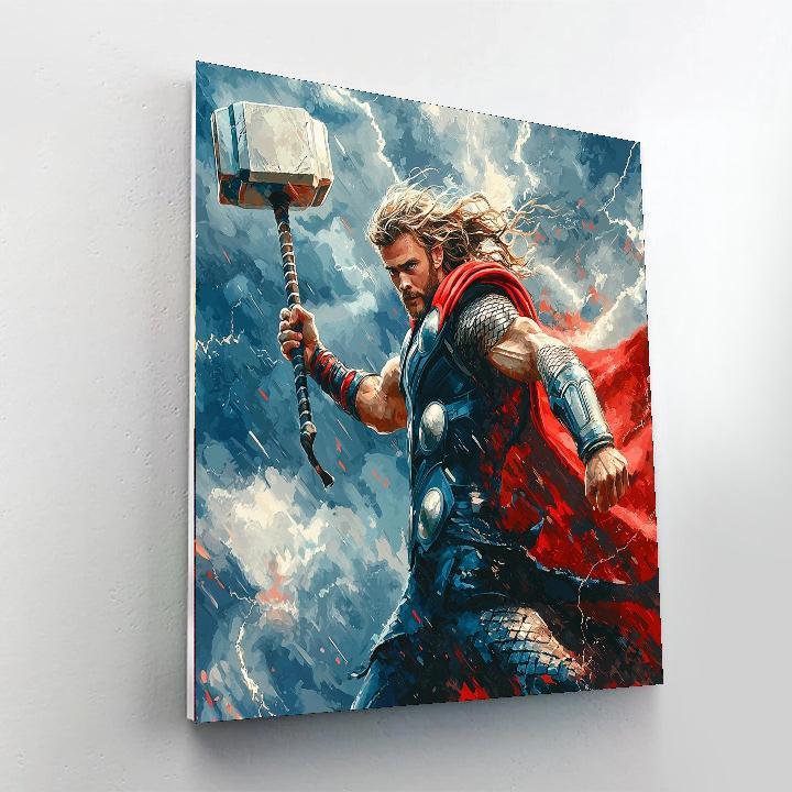 Chris Hemsworth: The Thunder God’s Unmatched Might Number Painting
