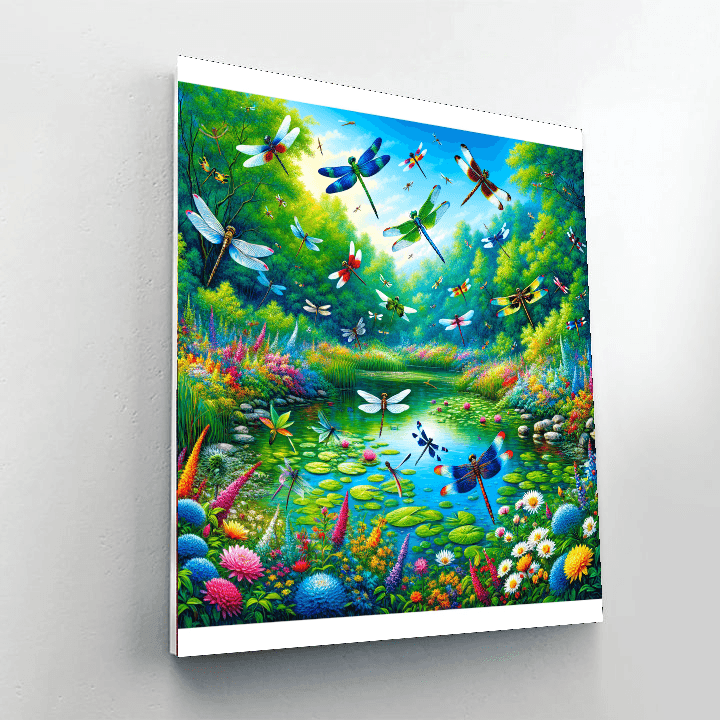 Magical Dragonfly Dance Paint By Color