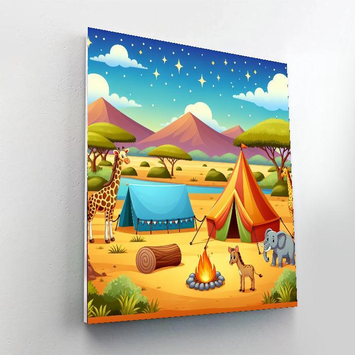 Animal Safari Camp Paint By Number