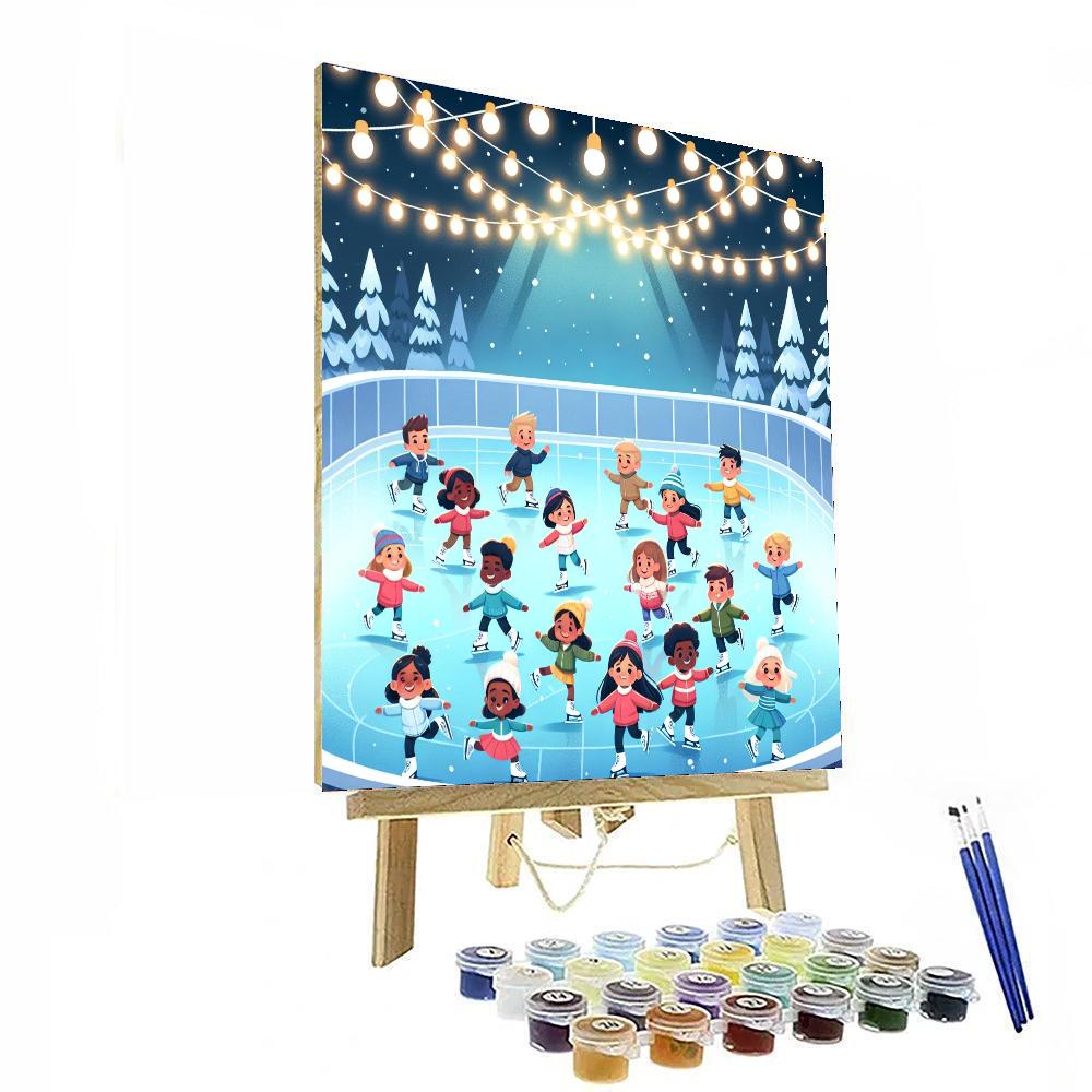 Joyful Ice Skating Rink Paint By Color