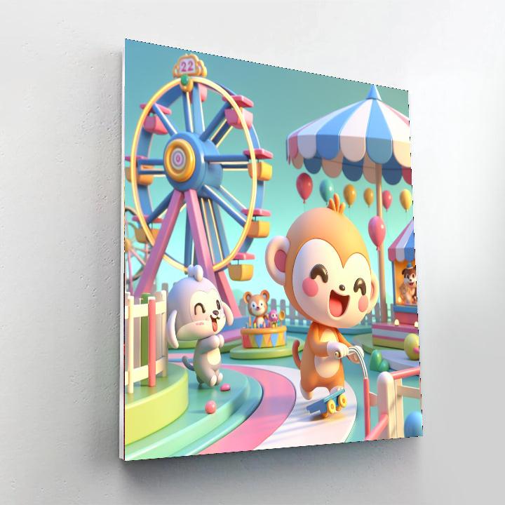 Delightful Animal Carnival DIY Paint By Numbers