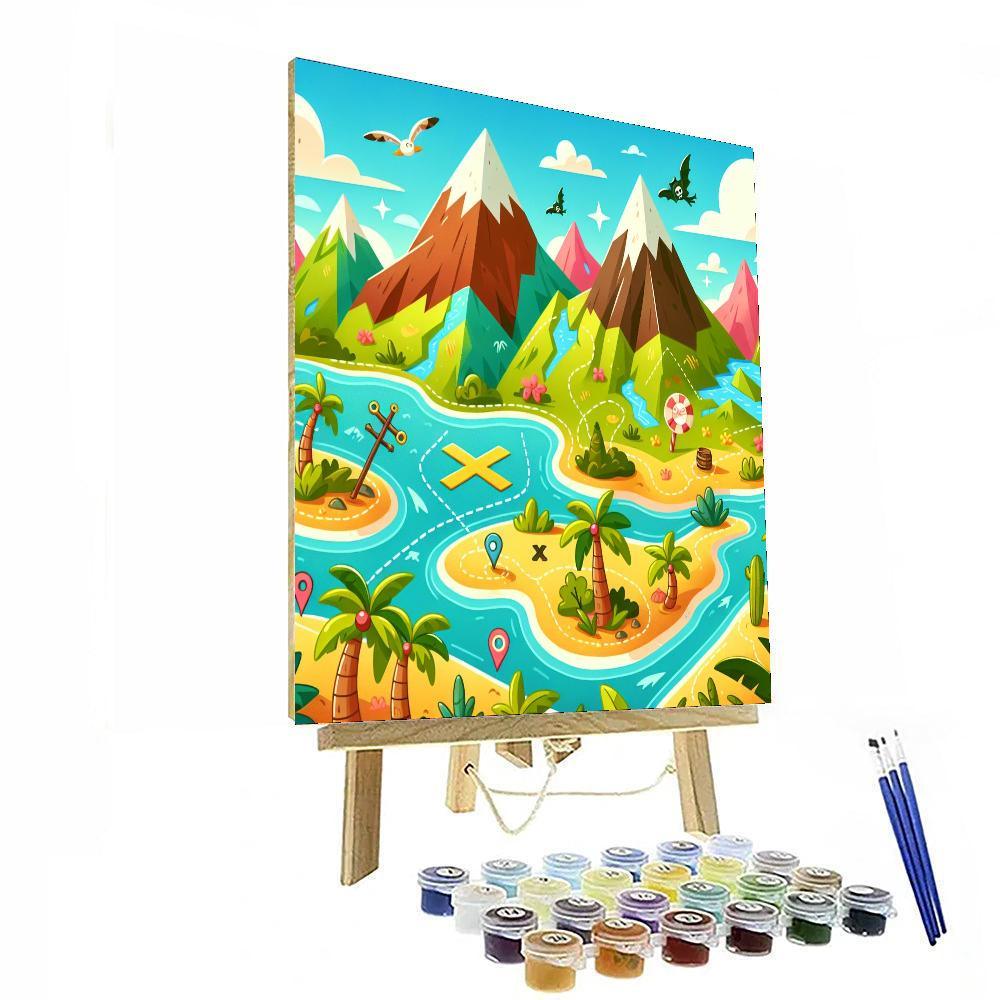 Exciting Treasure Map Paint By Number