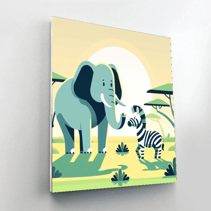 Sunny Safari Trek DIY Paint By Numbers