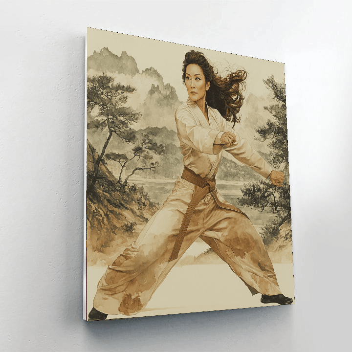 Michelle Yeoh: The Daring Queen Of Martial Arts Paint By Numbers