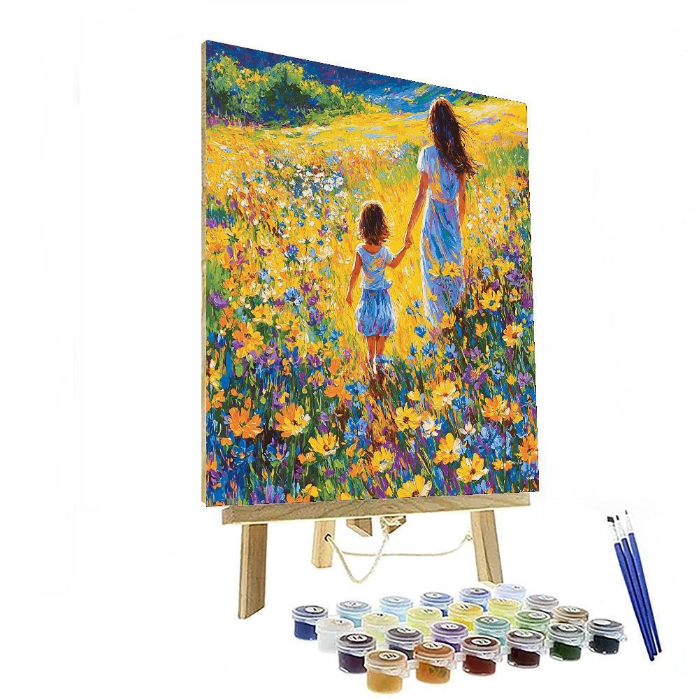 Mommy And Me In The Wildflowers DIY Paint By Numbers