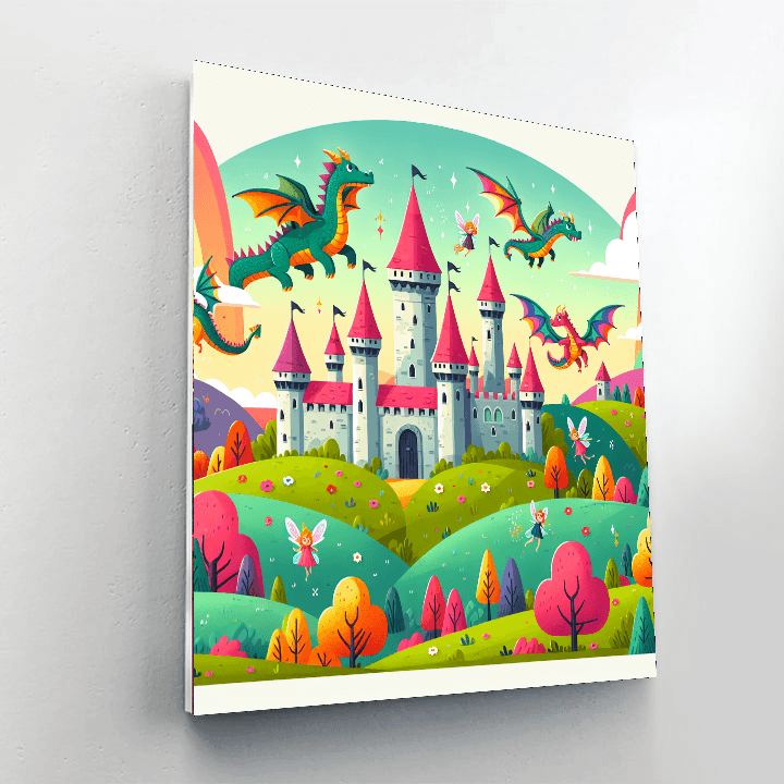 Vibrant Fantasy Landscapes Number Painting