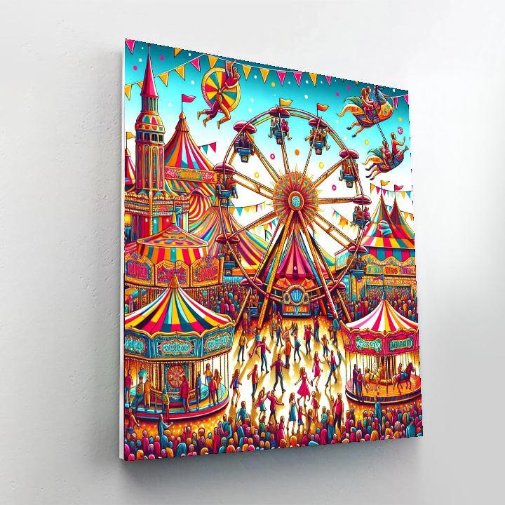 Joyful Summer Fair Paint By Numbers Art