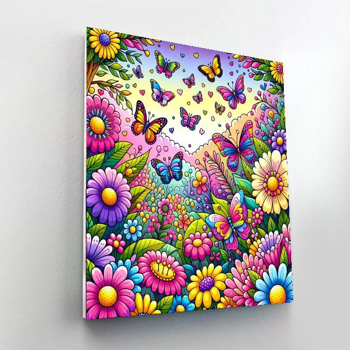 Radiant Butterfly Haven Numbered Painting Kits