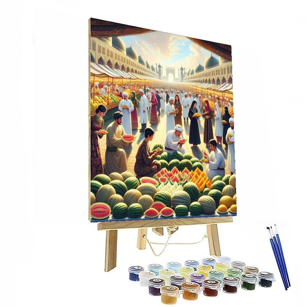 Melon Day - Turkmenistan Paint By Color