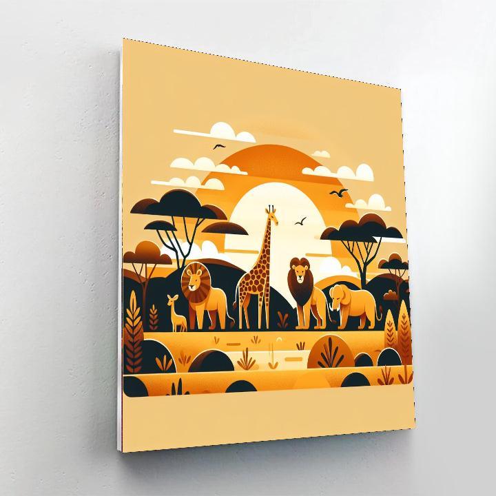 Sunrise Safari Numbered Painting Kits