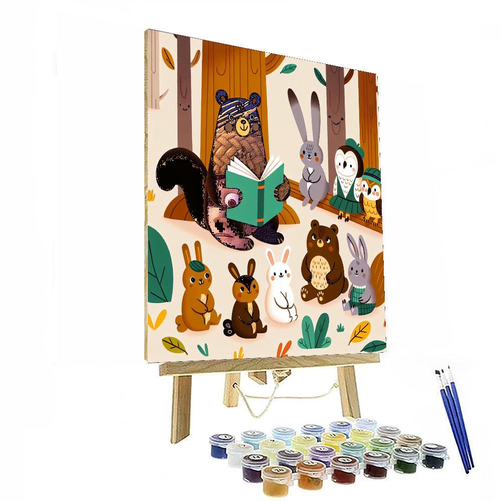 Woodland Storytime Gathering DIY Paint By Numbers