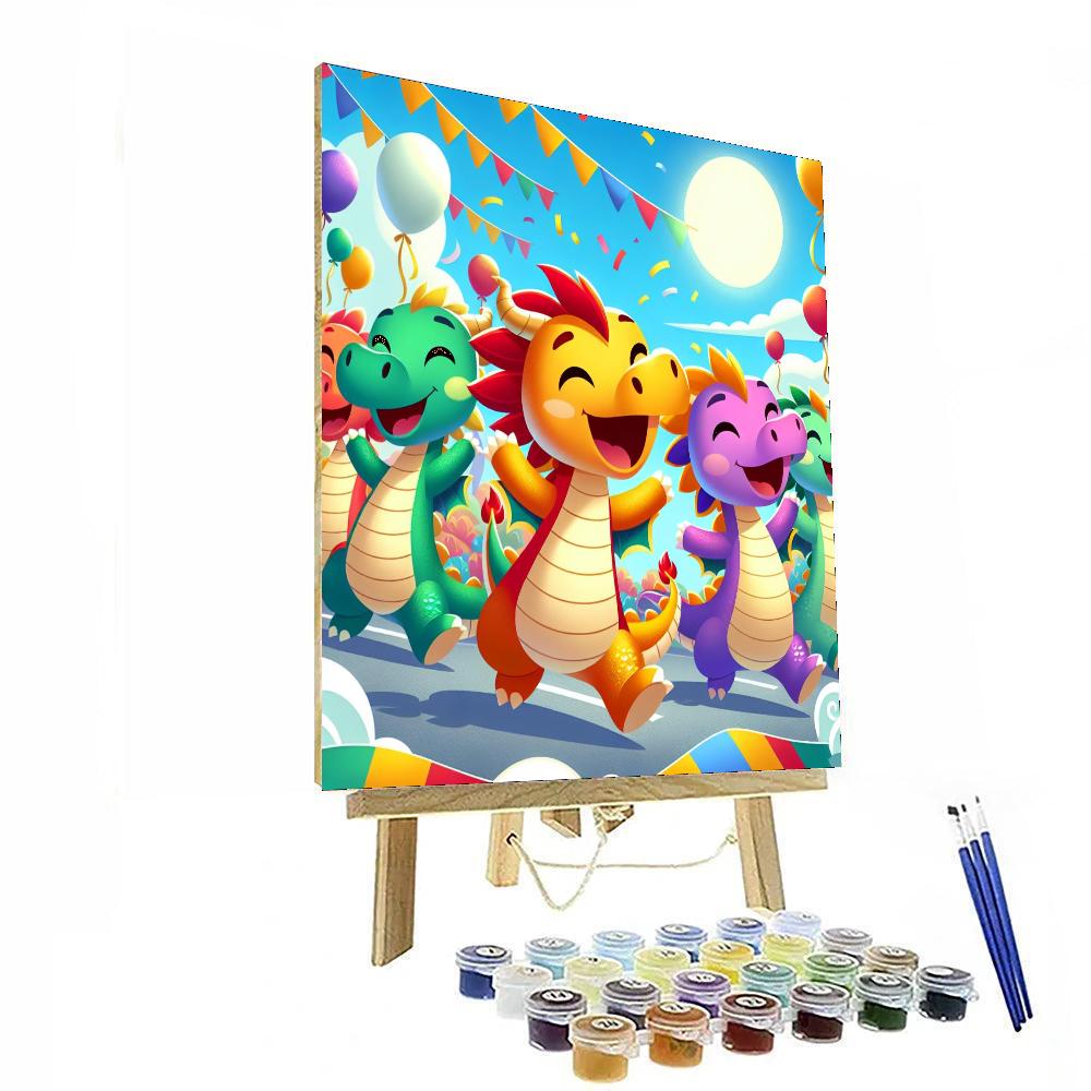 Dancing Dragon Parade Painting Number Kit