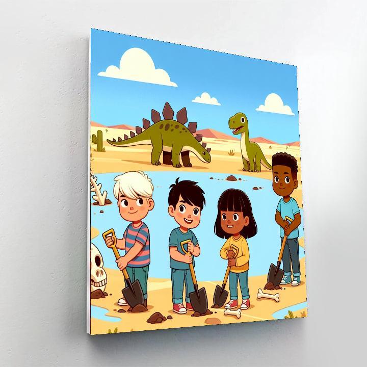 Dinosaur Discovery Camp Painting By Numbers Kit