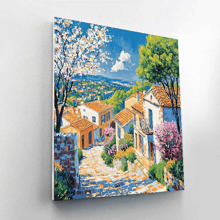 Vincent Van Gogh Inspired Charming Vintage Village  Paint By Numbers Art