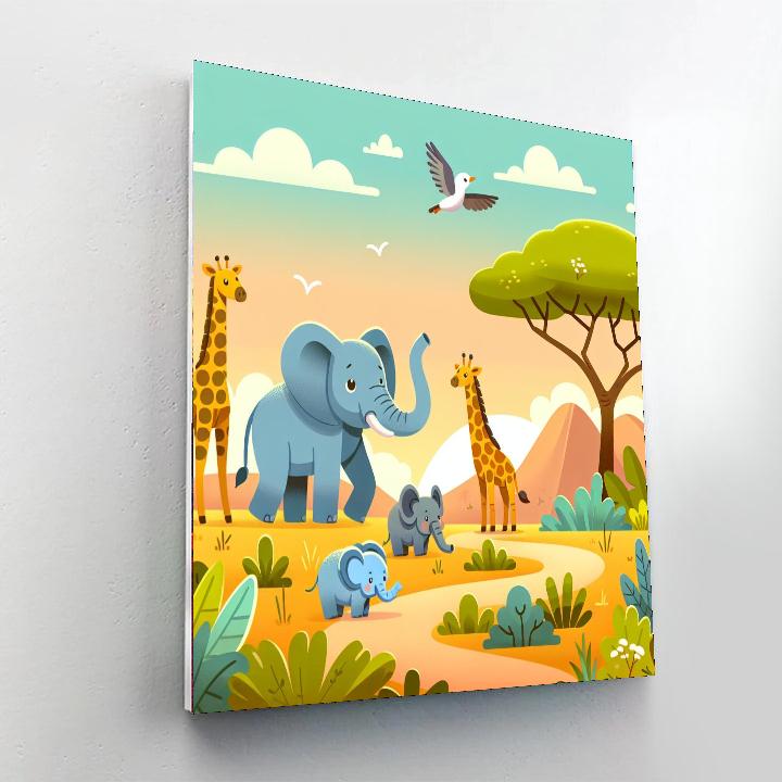 Sunshine Safari Adventure Numbered Painting Kits