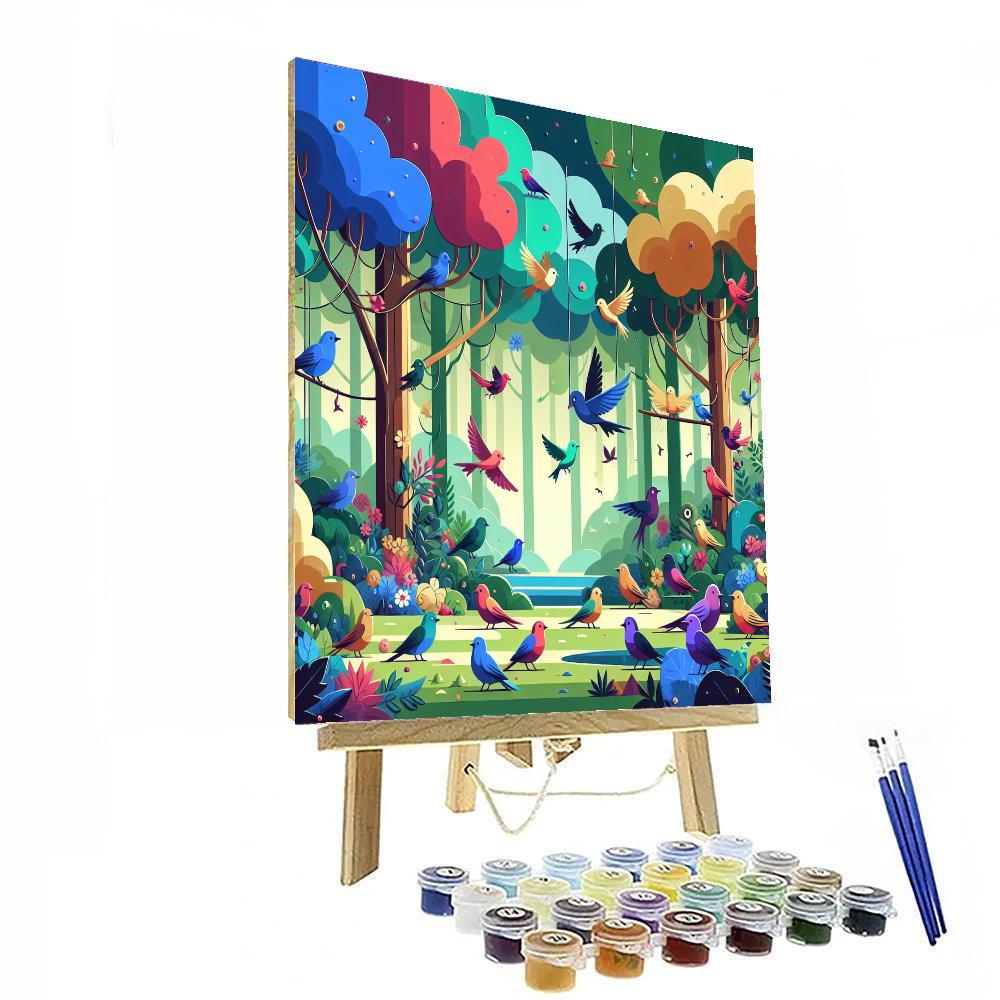 Fantasy Feathered Friends Painting Number Kit