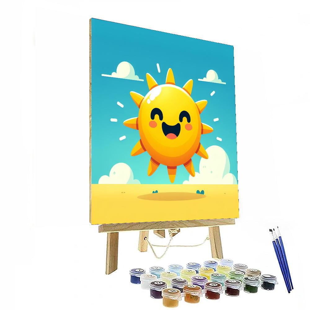 Giggly Sun Paint By Numbers Art