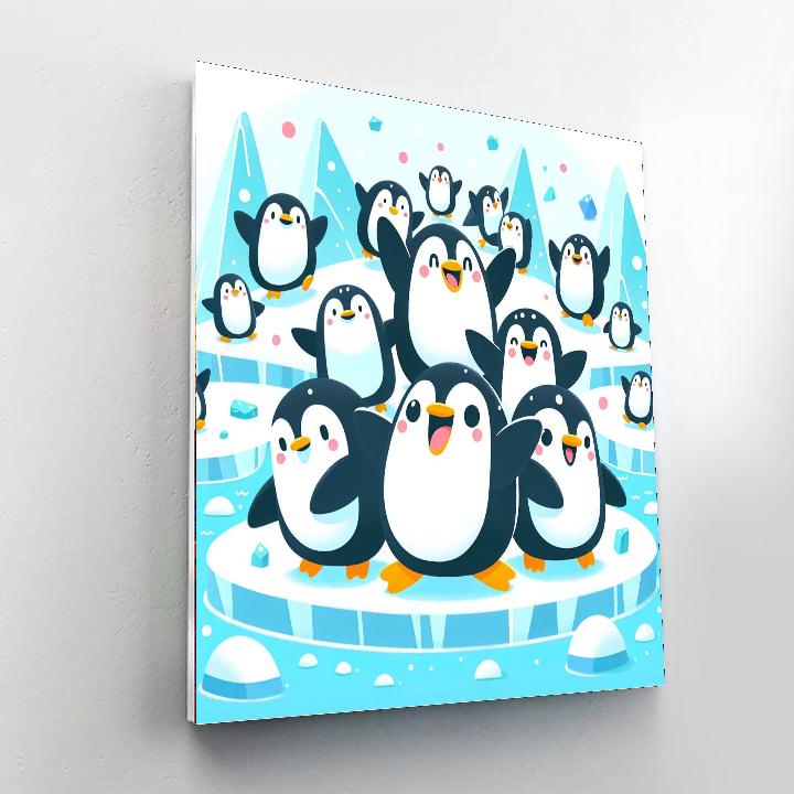 Penguin Palooza Number Painting