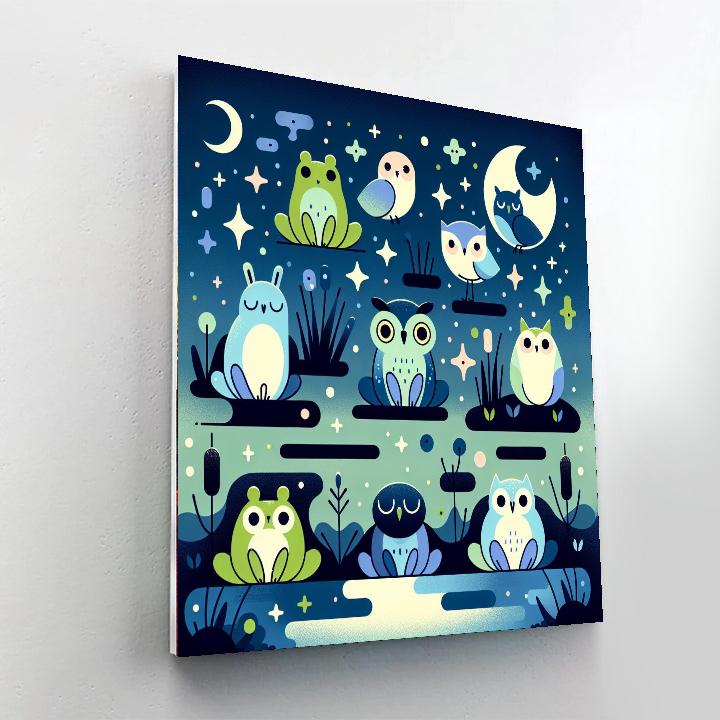 Moonlit Magic Marsh Numbered Painting Kits